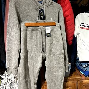 Polo by Ralph Lauren Heather Gray Zip-Up Hoodie & Pants